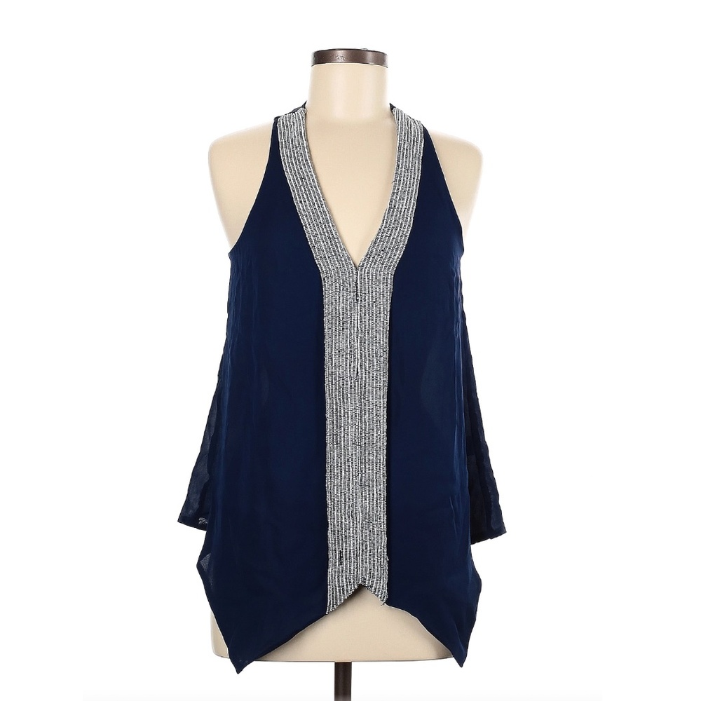 Parker Women's Silk Beaded Front Tank Blouse